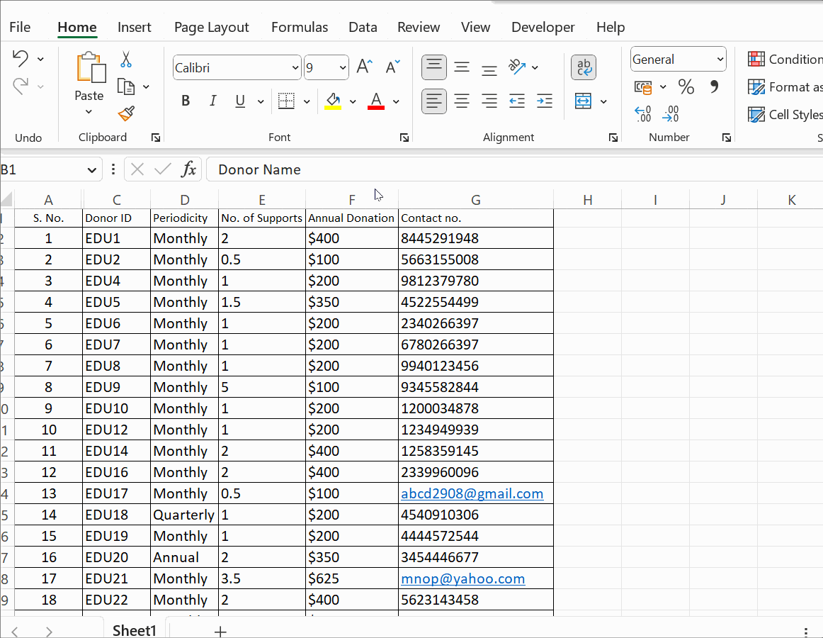 Pitman Training for Using Shortcut in Excel