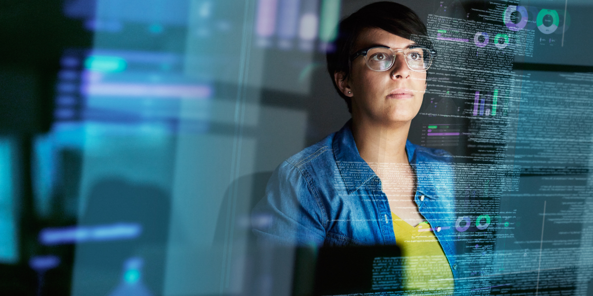 An individual immersed in their tech work, highlighting the hands-on nature and rewarding opportunities of choosing technology as a good career path.