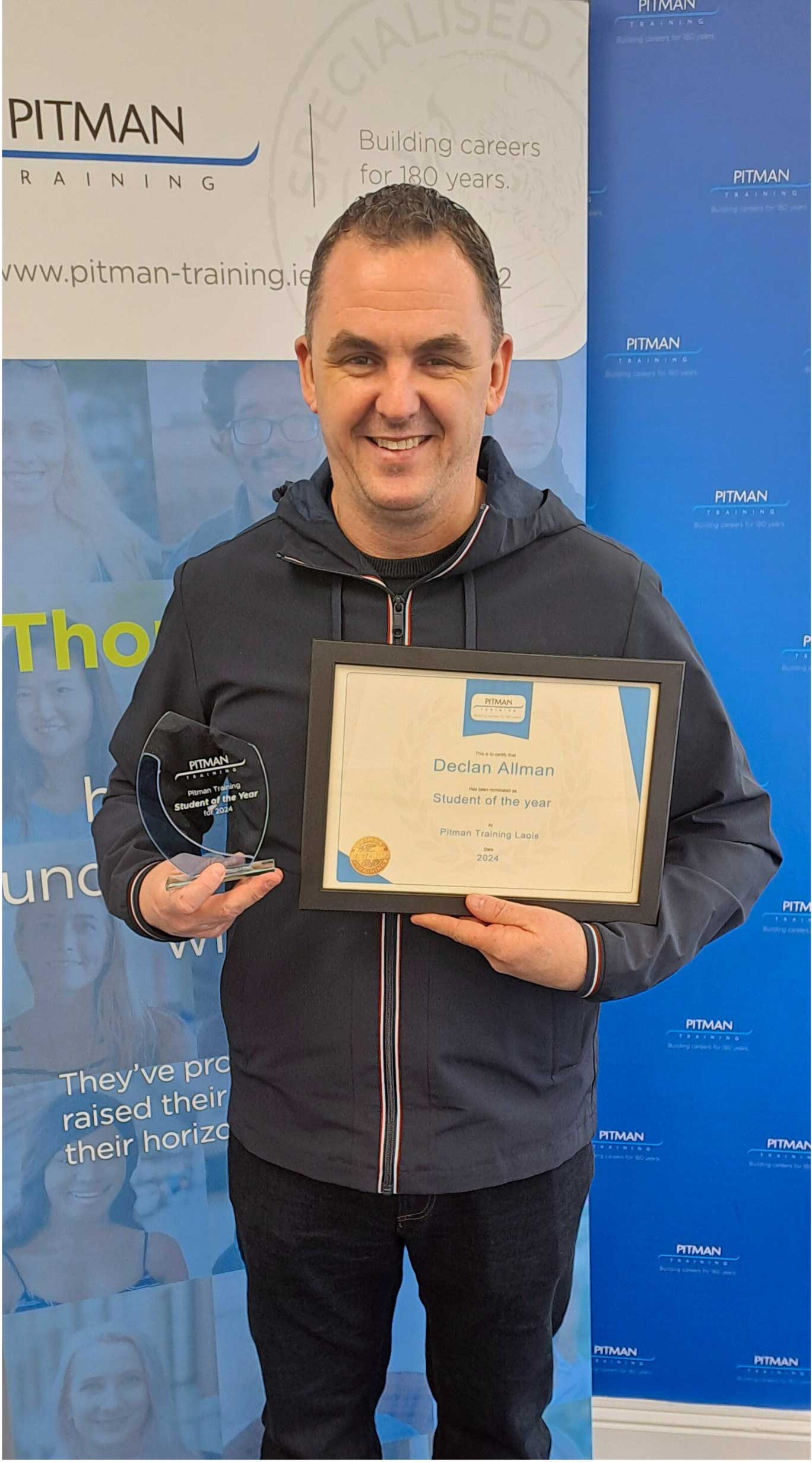 Pitman Training Laois: Student of the Year 2024, Declan Allman Pitman Training Laois: Student of the Year 2024, Declan Allman