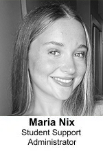 Maria Nix, Student Support Administrator at Pitman Training Kerry, smiling in front of a neutral background.