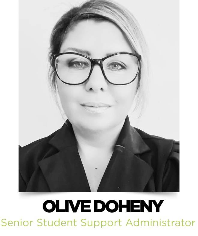 Olive, Senior Student Support Administrator at Pitman Training Laois, providing learning support to students across Portlaoise.