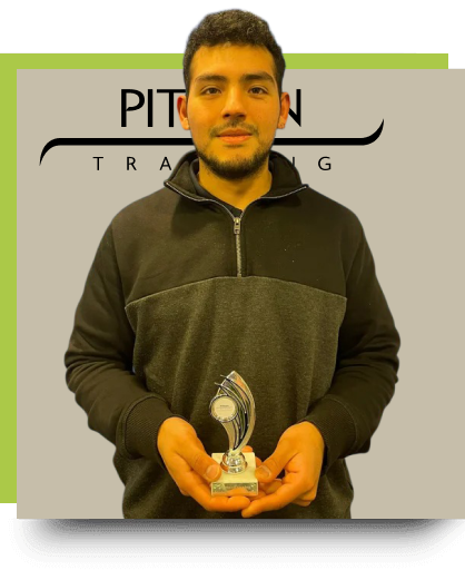 Bruno Juardo – Pitman Training Success Story Bruno Juardo holding his award