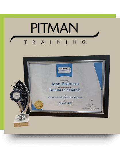 John Brennan – Pitman Training Carlow John Brennan, law graduate and Pitman Training Carlow student